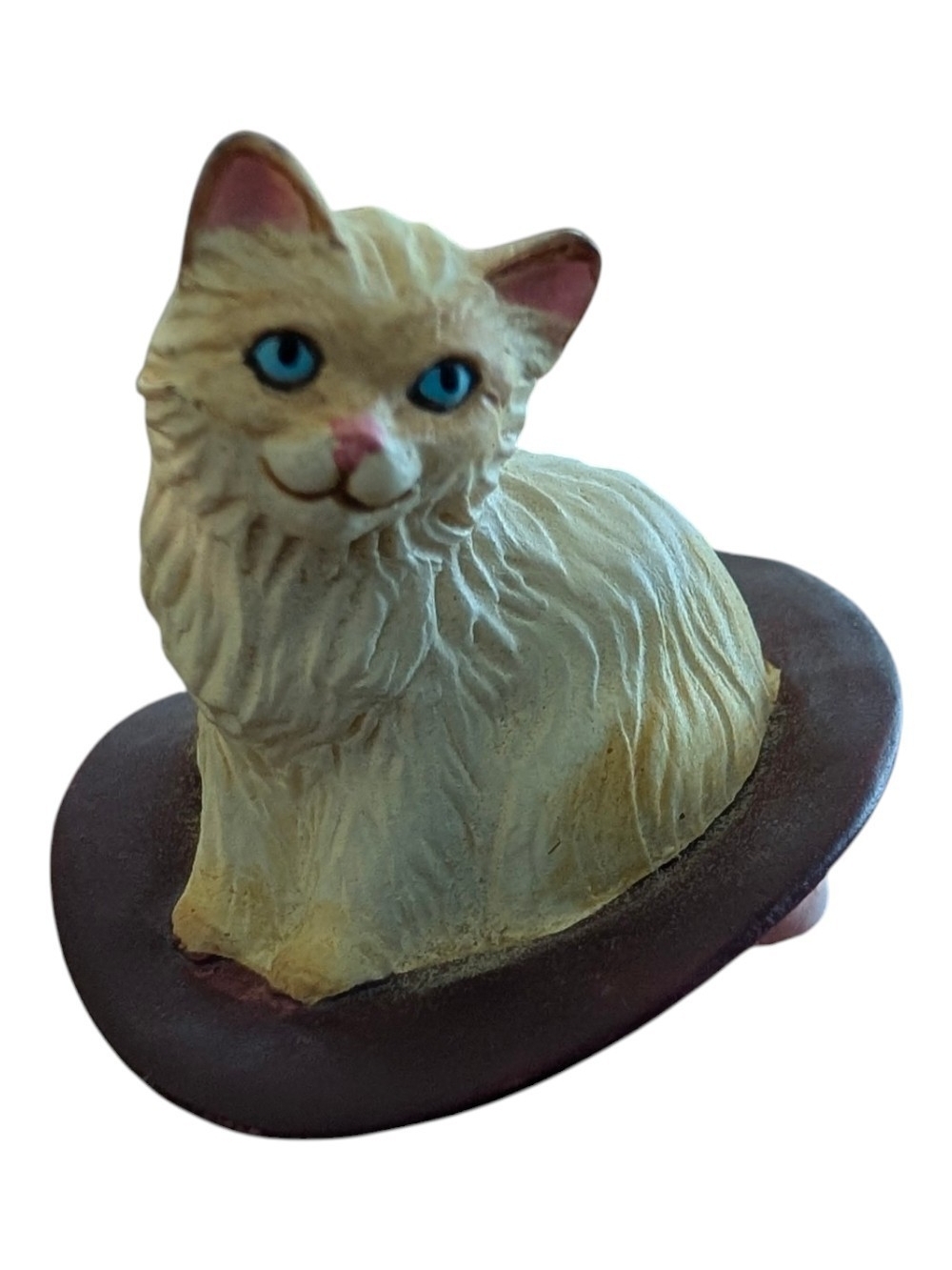 Vintage Lenox Miniature Porcelain Cat Thimble Figurine